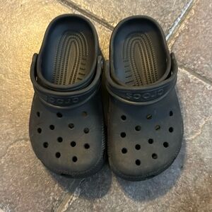 Boys Black crocs size 1